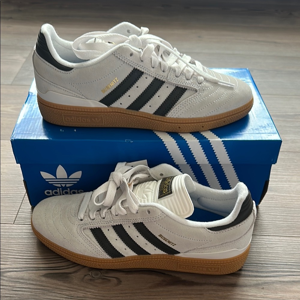 Adidas Men’s White and Black Sneakers